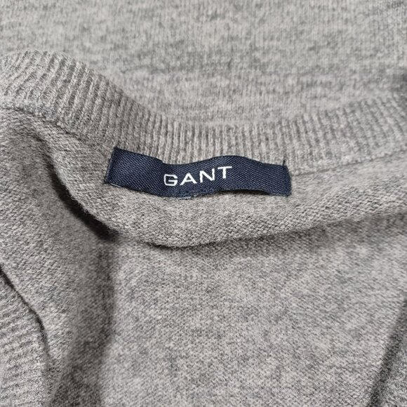 GANT mens heathered gray 100% LambsWool vneck sweater vest XL EUC - Picture 5 of 5